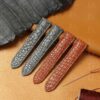 Custom best quality material alligator crocodile Cartier Tank & Ronde solo black brown blue orange green gold watch leather strap and watch band replacement 16mm 18mm 20mm 23mm size compatible with Cartier Tank & Ronde solo small large - Shop the high-end quality straps and watch bands from DR watchstrap