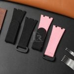 Custom Black Pink velcro strap replacement for Audemars Piguet Royal Oak offshore (2)