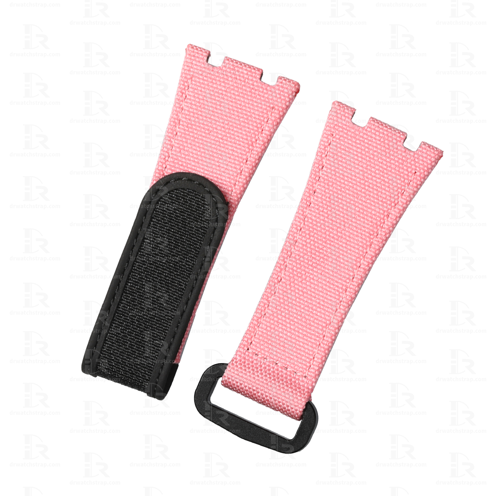 Custom Pink velcro strap replacement for Audemars Piguet Royal Oak offshore