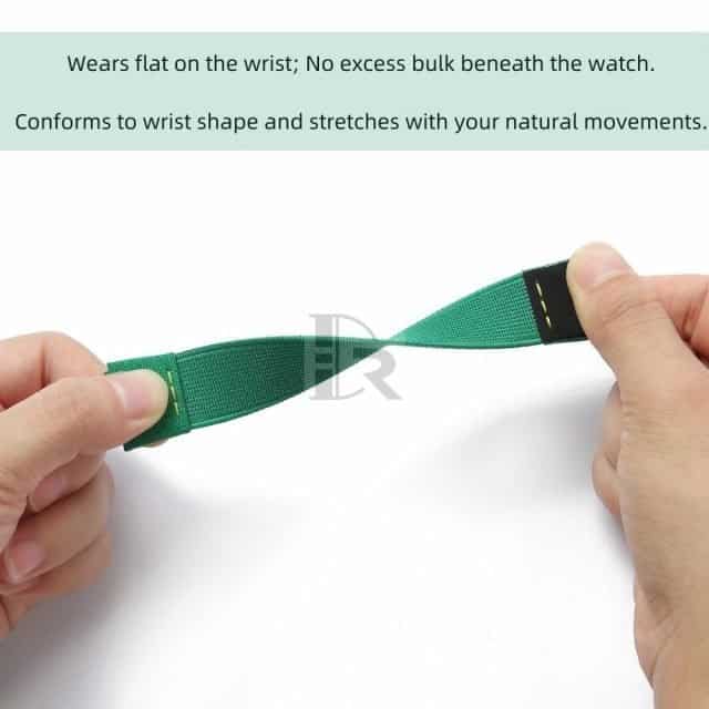 Custom Green Elastic nylon watch band replacement for Richard Mille RM 035 033 030 055 005 016 011 010 and more models strap