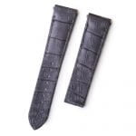 Custom genuine gray calf leather alligator grain 20mm Rolex Bund leather watch band and strap replacement for Rolex, Omega, Tudor, Oris, Daytona, Hamilton