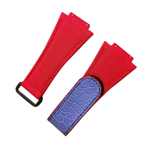 Hublot Spirit of Big Bang 601 red canvas velcro strap nylon watch band replacement