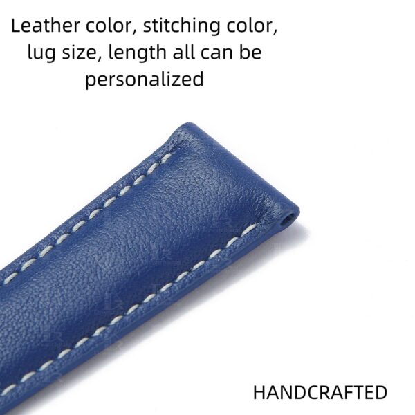 Leather color, stitching color, oil edge, length all can be personalized