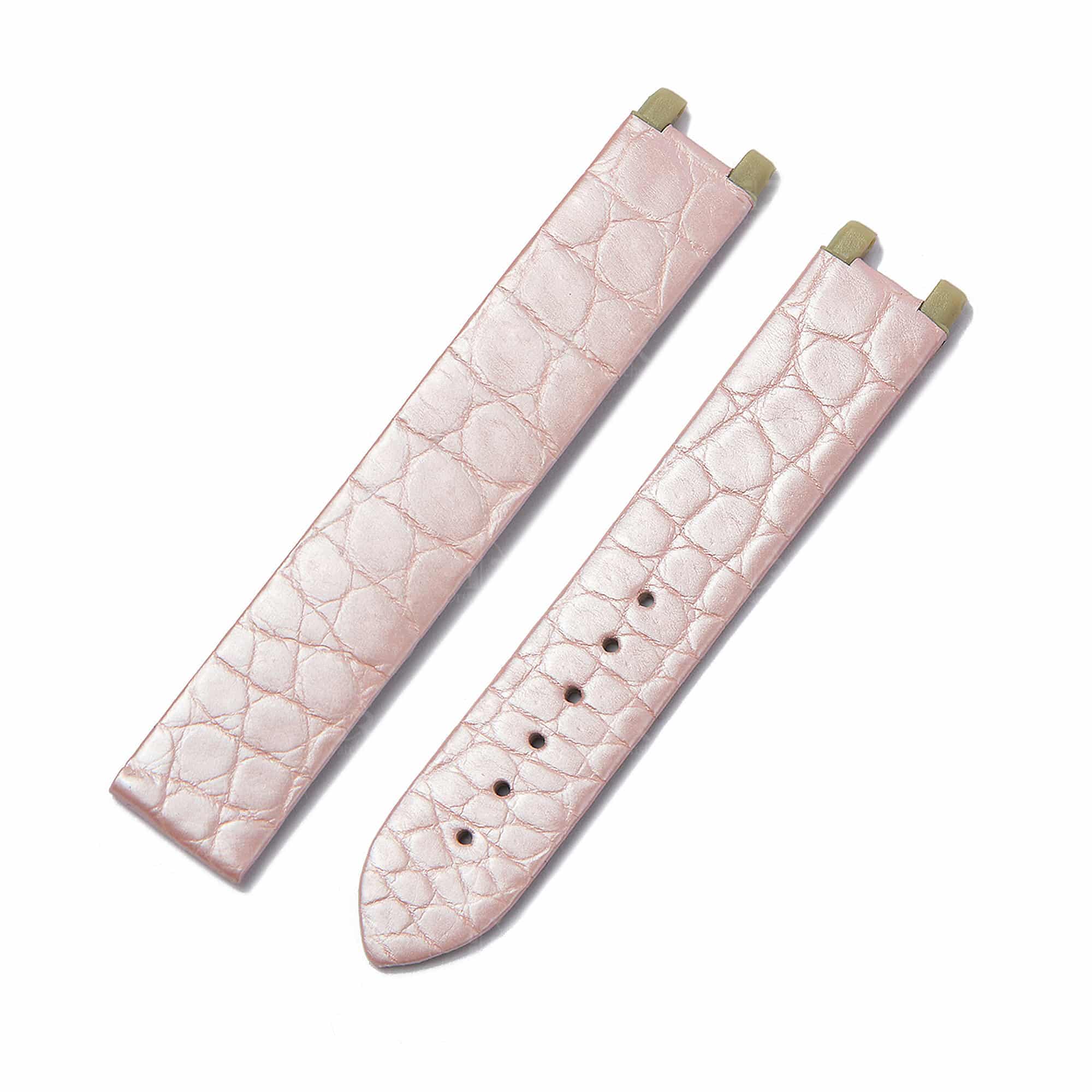 Best Omega Deville srap replacement Alligator leather men ladies watch straps white pink alligator 16mm custom watchband Omega Deville bands