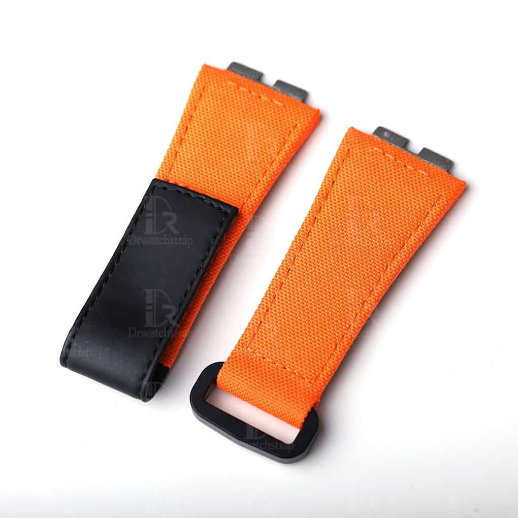 Custom replacement Orange velcro watch strap for Hublot big bang 411 for sale