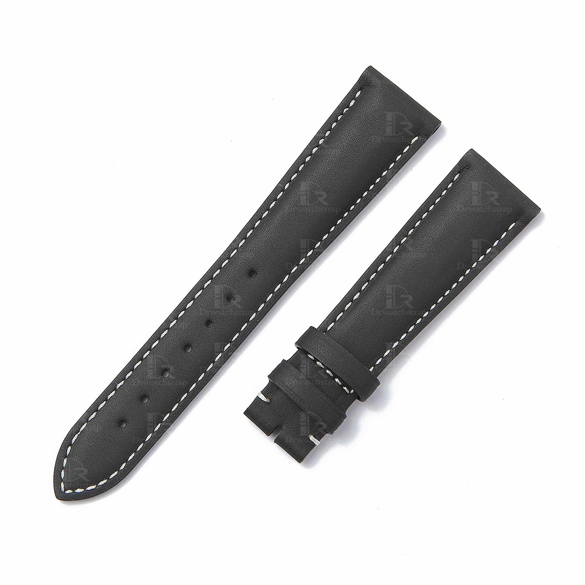 Replacement Omega leather watch band 20mm black handmade custom