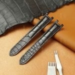Cartier Pasha Single Folded watch Black canvas nylon watch straps (2)