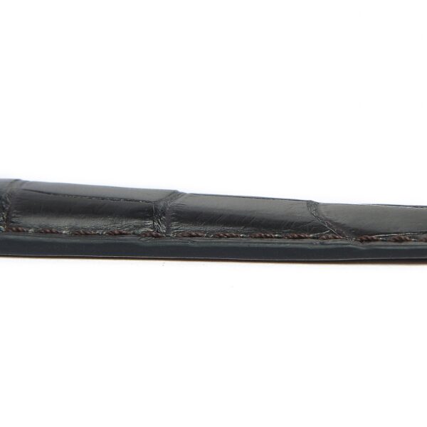 OEM black leather strap double-folded for Cartier Pasha De