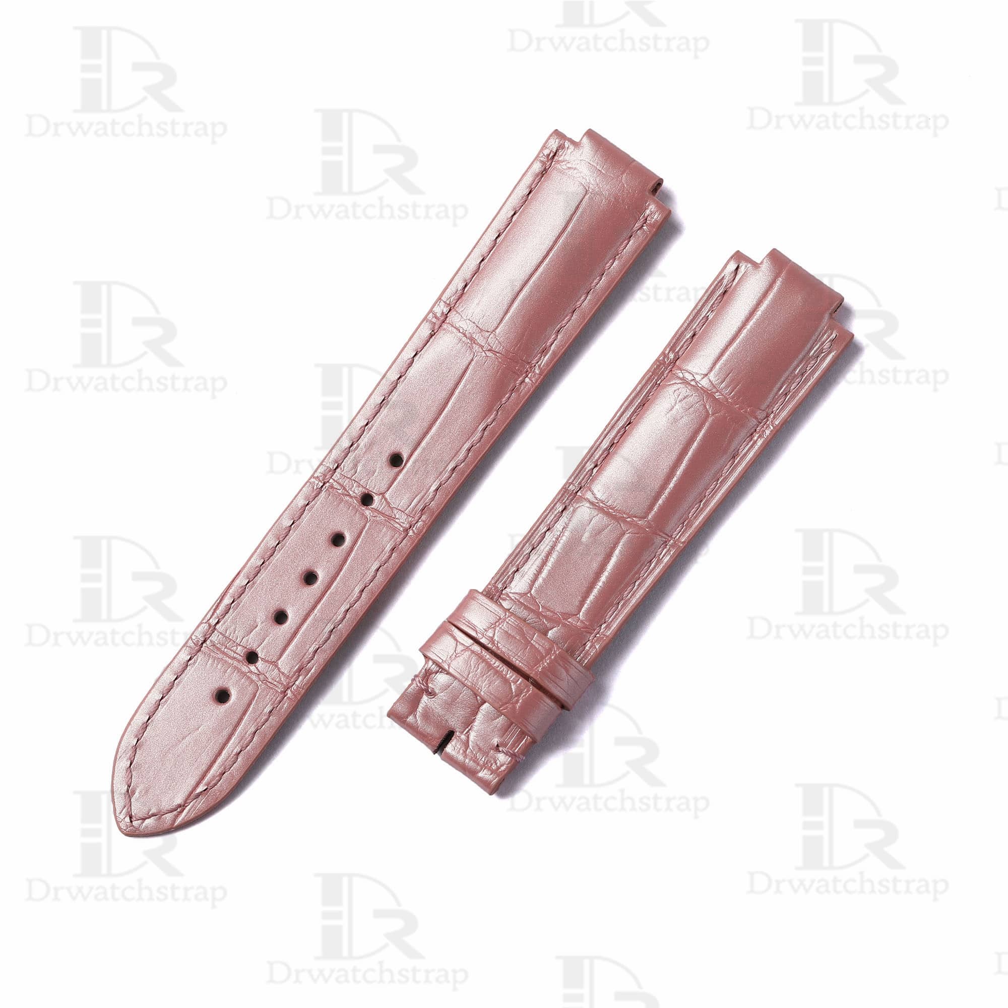 Genuine best quality OEM custom American Alligator pink Belly-scale replacement Cartier Ballon Bleu de watch leather strap & watch band with pin buckle from dr watchstrap for Cartier de Ballon Bleu watches online - Shop the high-end watch straps & watchbands at a low price