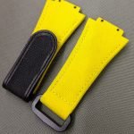 Custom handmade white rubber velcro watchbands for Richard Mille strap