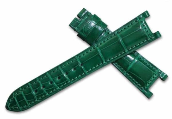 Custom alligator strap for franck muller double mystery green leather bands crocodile watch band