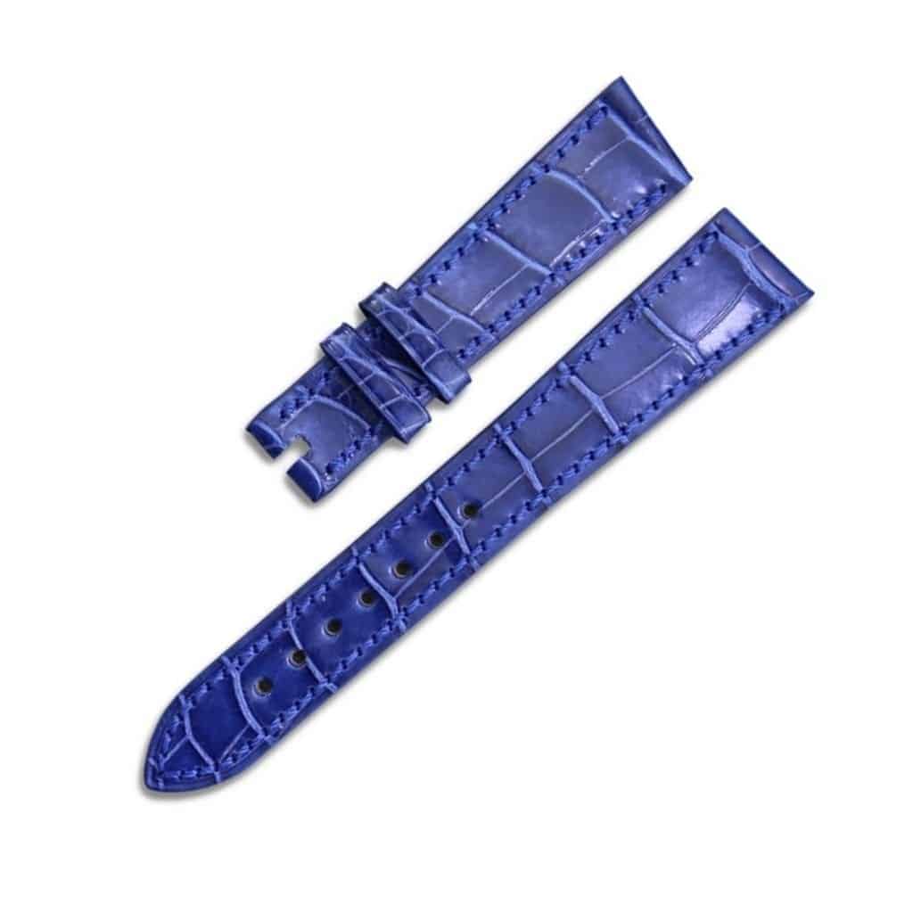 Aftermarket blue alligator watch band for Vacheron Constantin 1972 Asymmetric - Custom leather strap