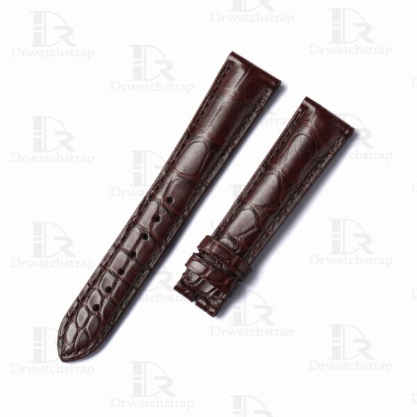 Buy custom Glashütte Quintessentials Dark Brown leather watchband 20mm 21mm for sale