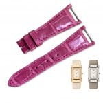 Custom leather strap fit for Patek Philippe Twenty-4 4910 4920 purple alligator watch band – handcradted