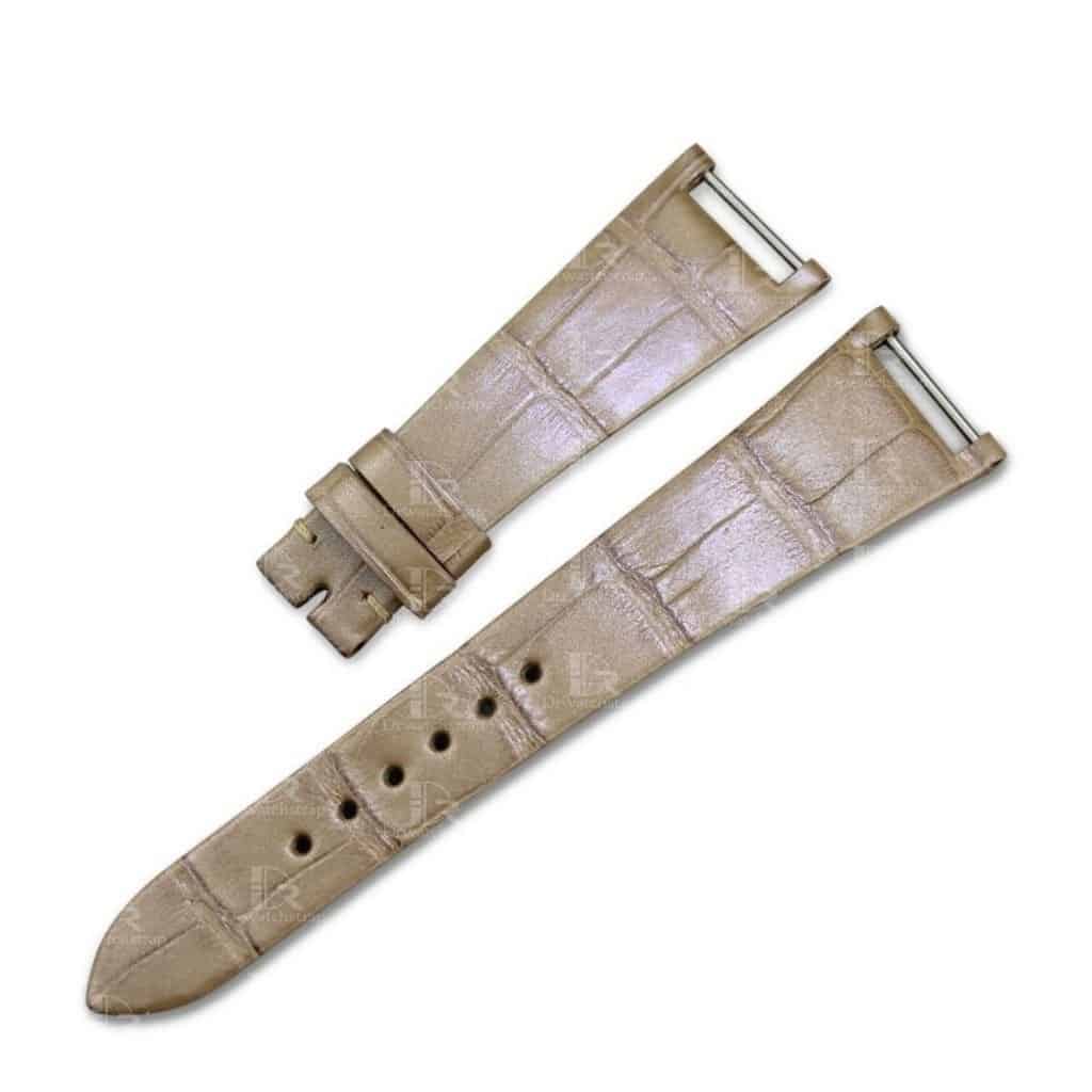 Patek Philippe Twenty-4 khaki crocodile strap handcrafted watchbands for sale