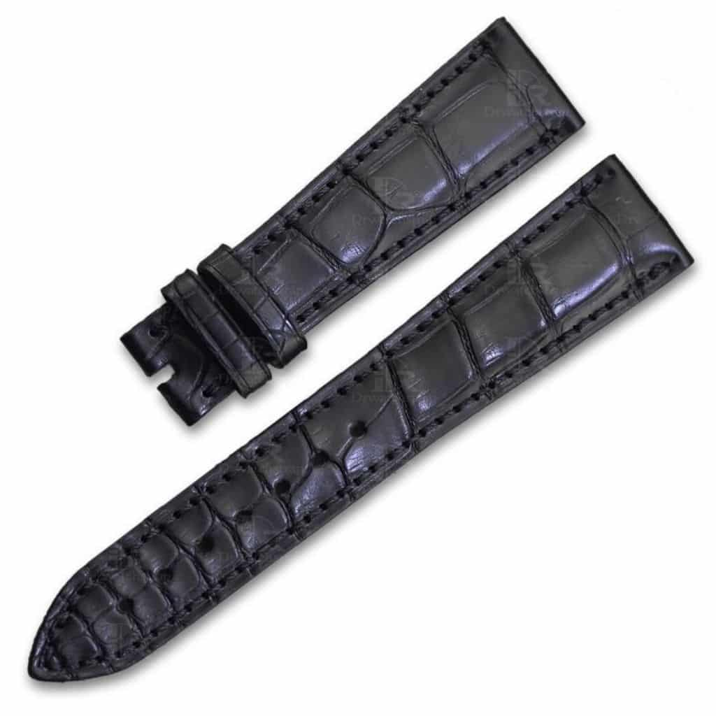 Custom leather strap for Breguet Tradition 5707 7787 black Crocodile replacement watch band for sale