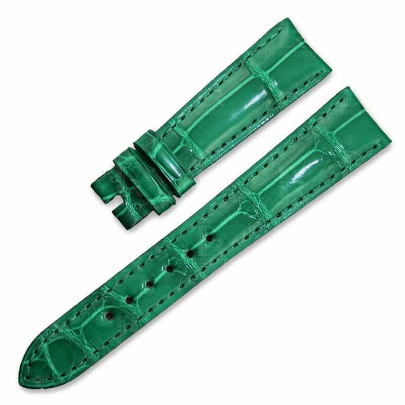 Custom leather strap replacement fit for Franck Muller watch green alligator watch band - customized