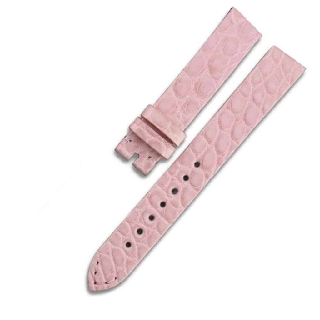 Custom made strap for Vacheron Constantin 1972 Asymmetric pink round scales leather watch band