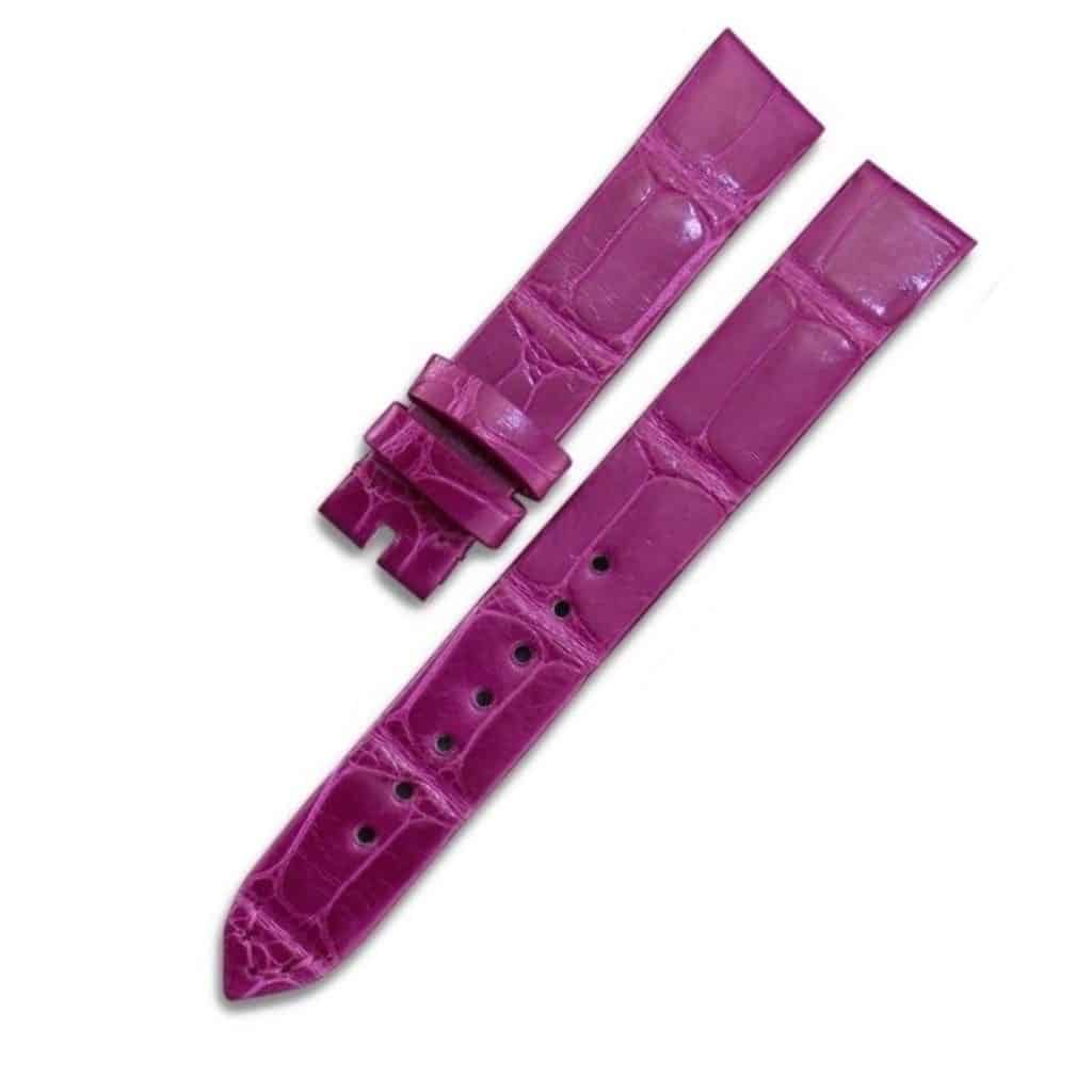Handmade alligator strap for Vacheron Constantin 1972 Asymmetric purple leather watch band - Customized