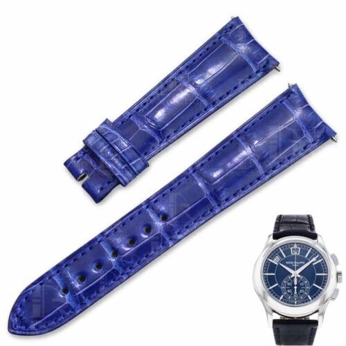 Franck Muller blue crocodile strap replacement watchband - customized