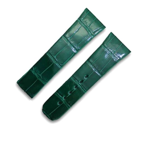 Omega Constellation band replacement leather watch strap green alligator 23mm custom Omega watch band women's men