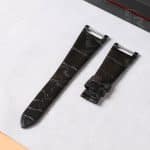 Custom leather strap replacement fit for Patek Philippe blue alligator watch band - customized