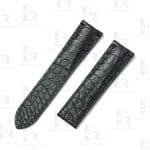 Smooth and Pliable curved end alligator leather watch strap for Cartier Ronde Solo