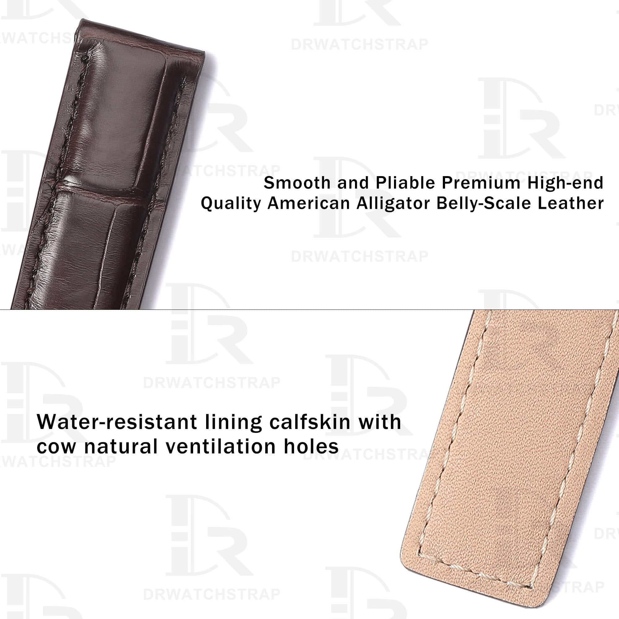Buy Custom Dark Brown alligator leather watch band for Tag Heuer Monaco Carrera Heritage straps (1)