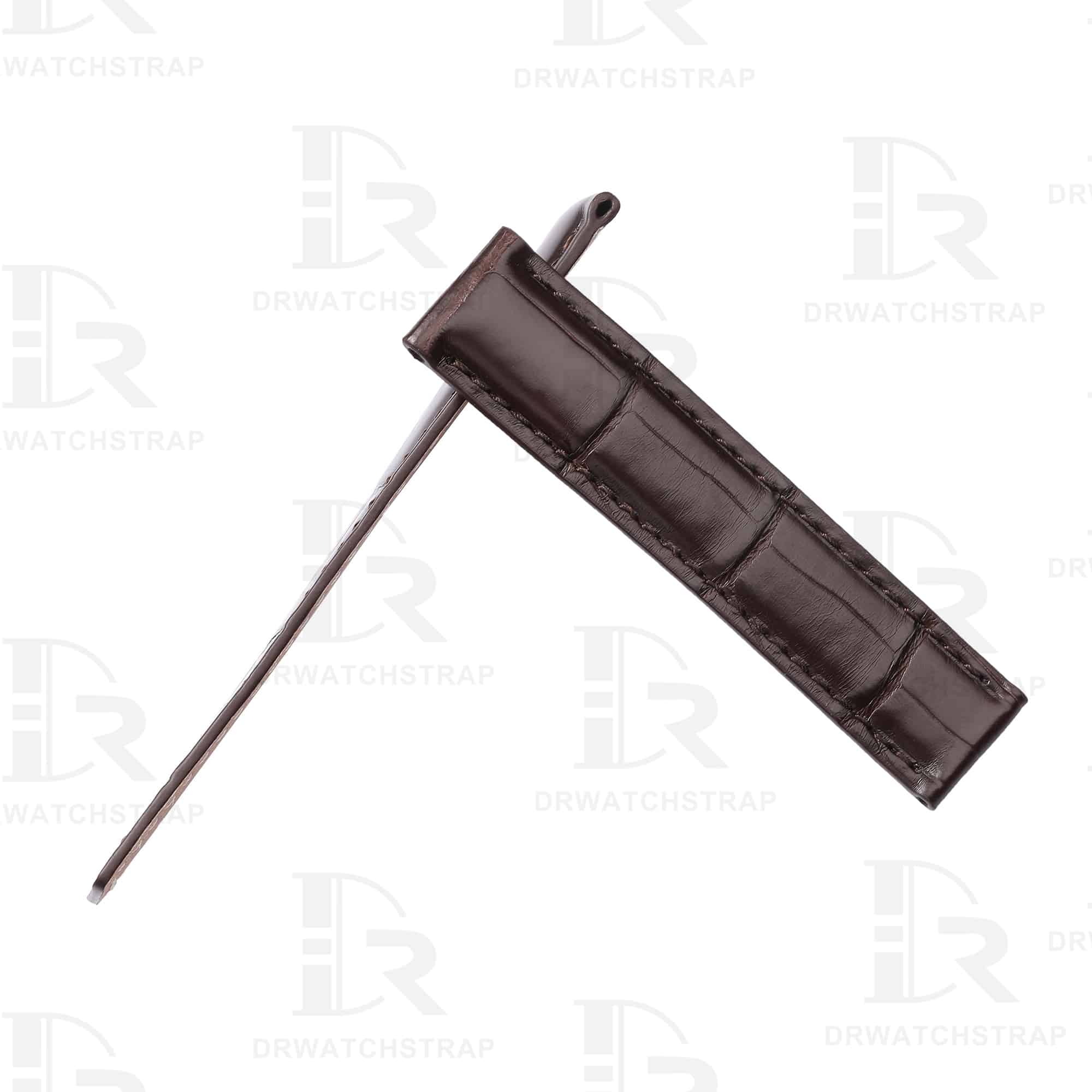 Buy Custom Dark Brown alligator leather watch band for Tag Heuer Monaco Carrera Heritage watchbands (2)