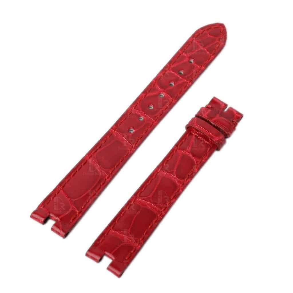 custom strap fit for Chopard Happy Sport watch bands replacement red alligator leather watchband
