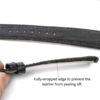 Fully wrapped edge leather watch band