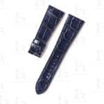 Custom replacement Blue alligator crocodile leather strap for Cartier Calibre Dive watch strap and watch band