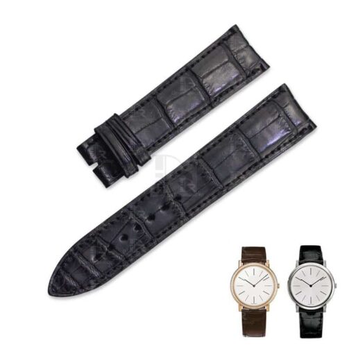 Custom handmade alligator leather watch band for PIAGET Black Tie ALTIPLANO strap
