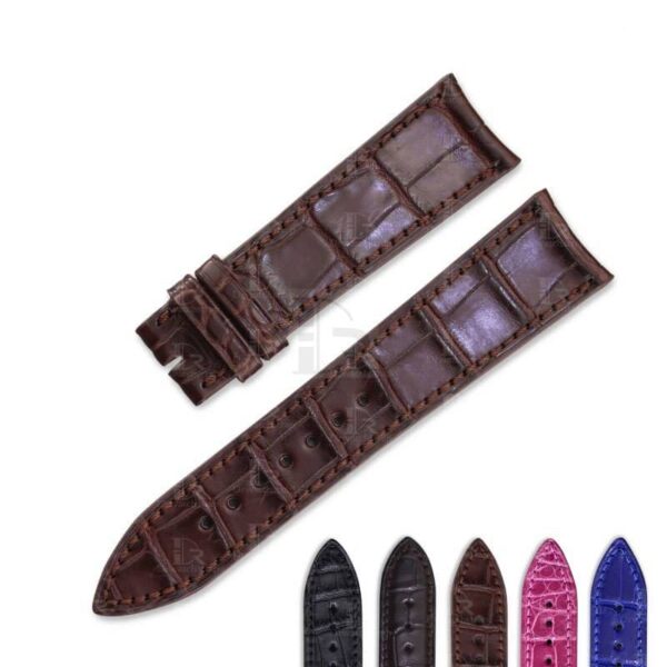 Custom handmade alligator leather watch band for PIAGET Black Tie ALTIPLANO strap
