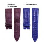 Breguet Tradition 5177 5904 5967 watch blue alligator watchband leather strap - custom watch band - handcrafted