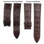 Handmade calfskin orange leather replacement watchbands for Patek Philippe Ellipse straps