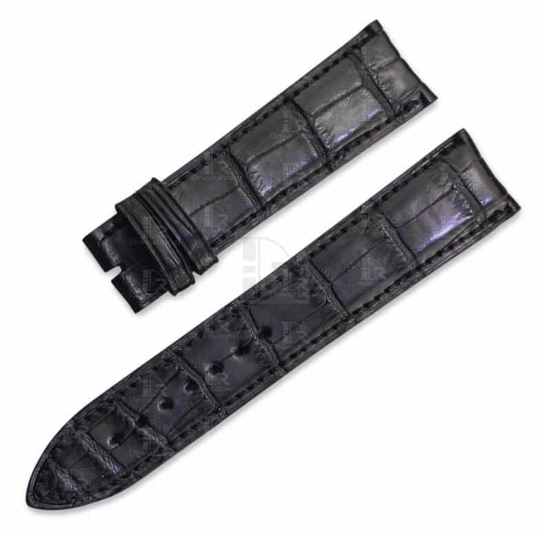 Custom handmade alligator leather watch band for PIAGET Black Tie ALTIPLANO strap