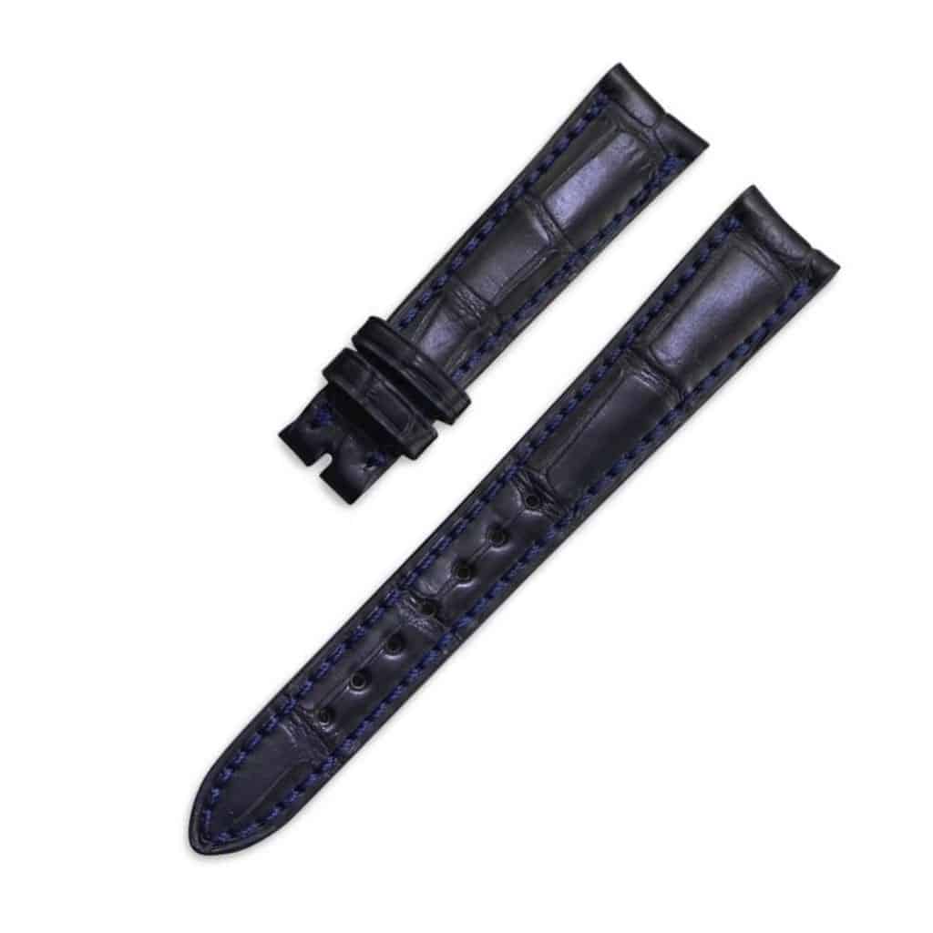 Handcrafted alligator watch band for Vacheron Constantin Traditionnelle 81180 85180 blue leather bands strap for sale