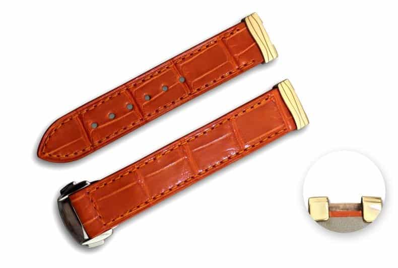 Handcrafted leather watch band strap for Omega de ville ladimatic purple replacement bands