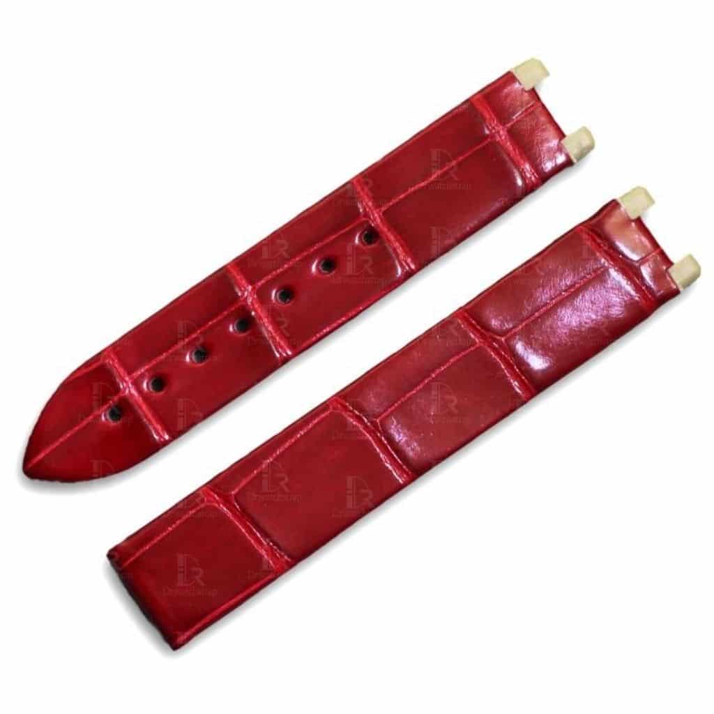 Repalcement Crocodile Omega leather strap replacement for omega de ville red alligator watchband for sale women's men's watches