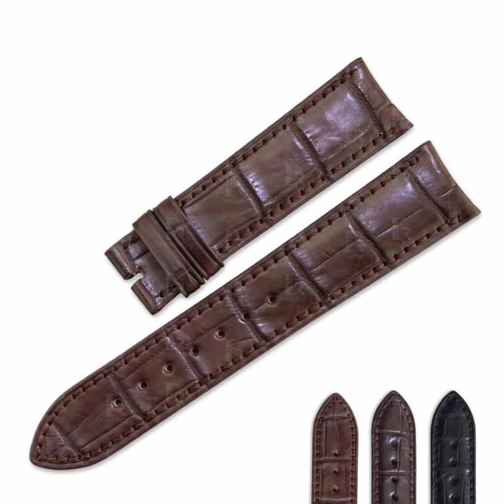 Replacement Vacheron Constantin Traditionnelle 81180 85180 brown alligator leather strap - Customized watch bands