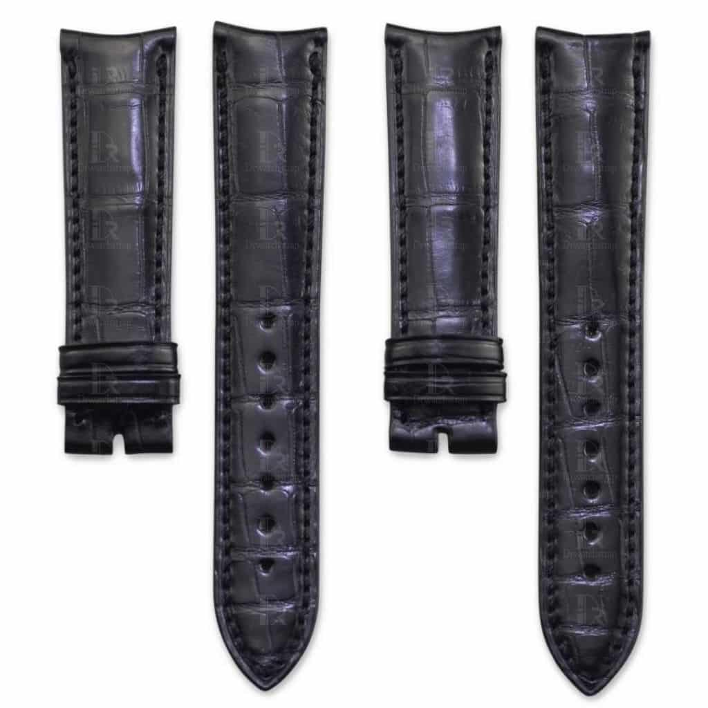 Vacheron Constantin Traditionnelle 81180 85180 black alligator leather strap - Handmade watchbands - Customized