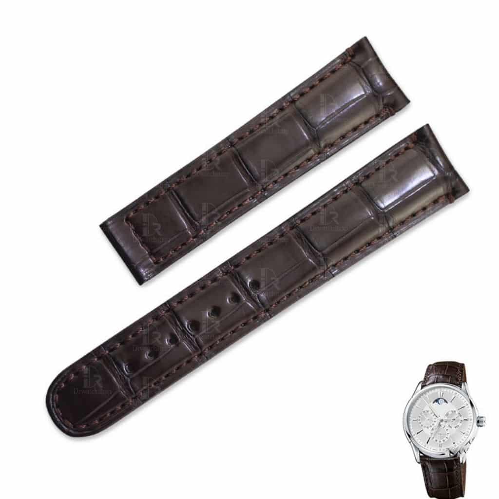 alligator leather watch band replacement for oris chet baker dark brown leather strap - customzied