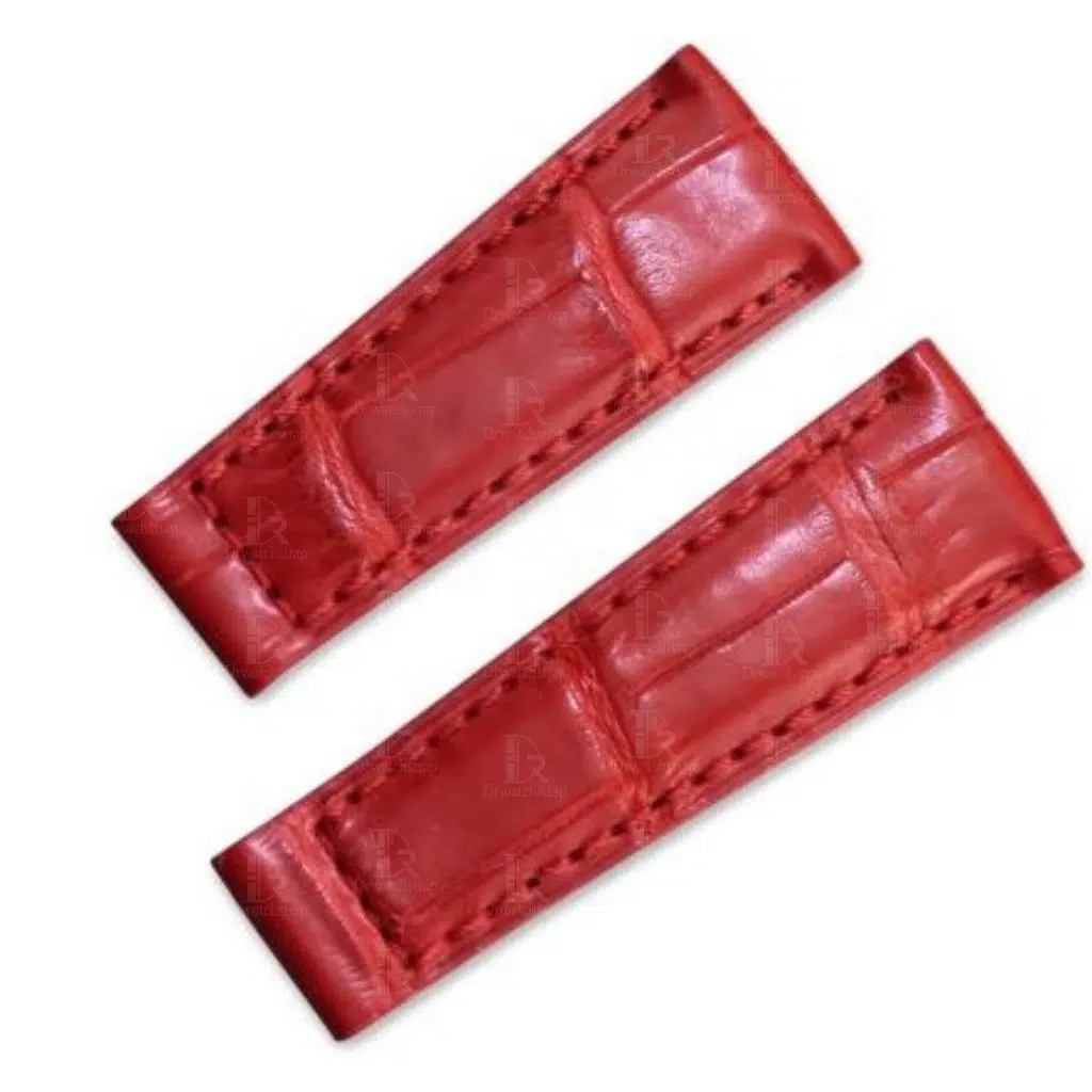 Genuine best quality custom handmade red Grade A alligator crocodile leather watch strap and watch band replacement 20mm fit for rolex daytona luxury watches - Shop the high-end alligator straps online