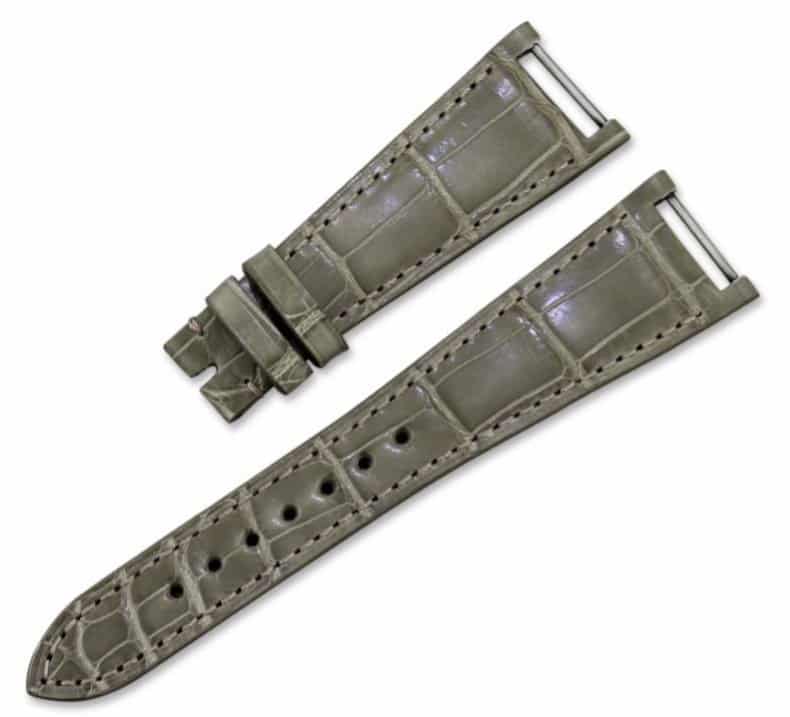 replacement leather strap fit for Patek Philippe Twenty-4 4910 4920 Grey alligator watch band - handcradted