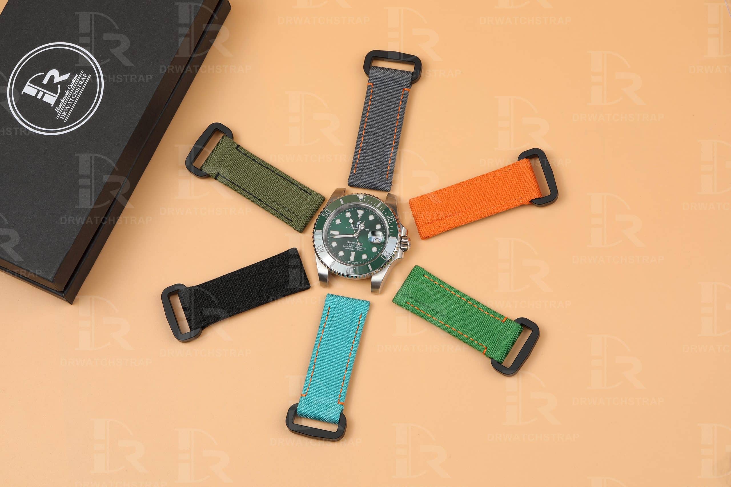 Custom velcro watch band flat end - Made to order 20mm 21mm 22mm (1)