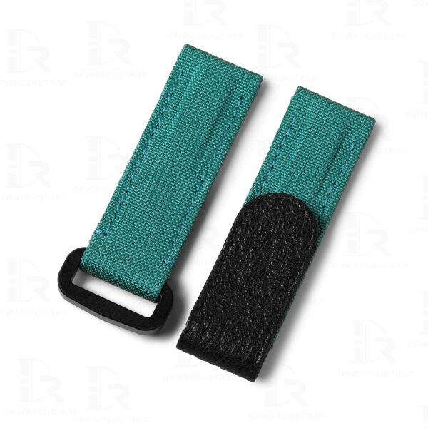 Custom velcro watch band tiffany blue green canvas strap 20mm