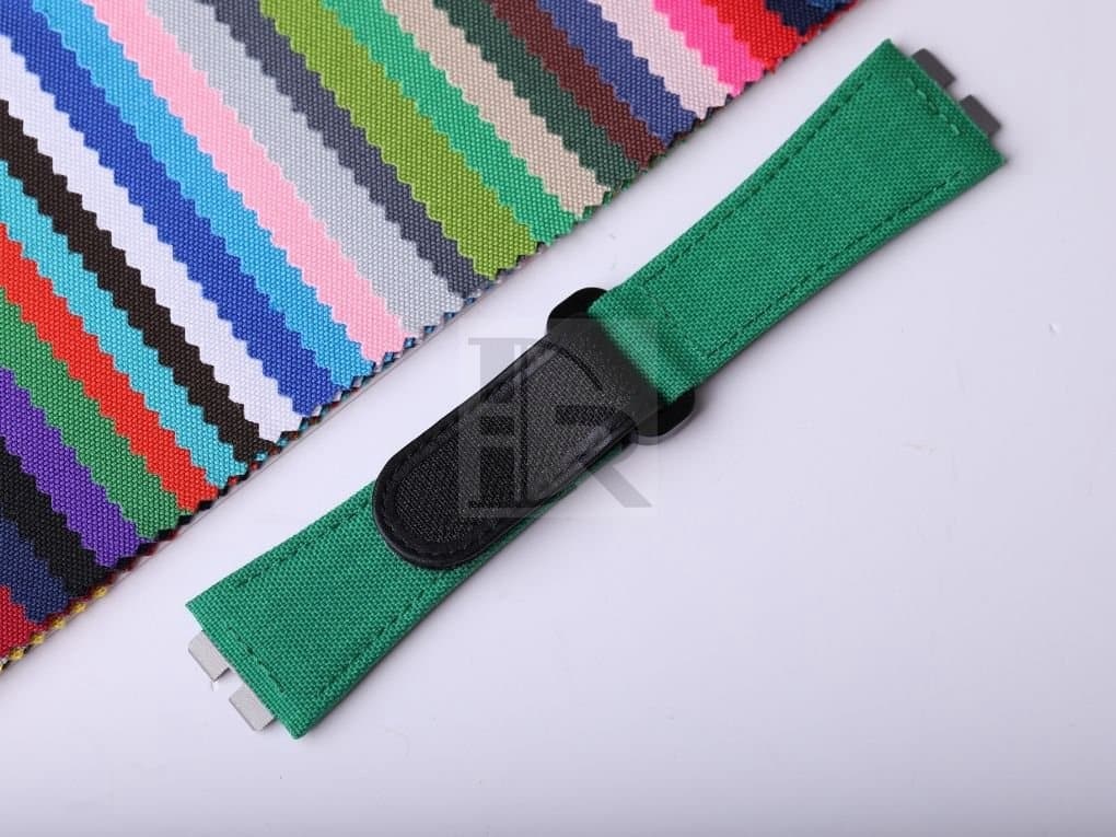 Custom handmade Green Velcro watch band for Hublot Big Bang