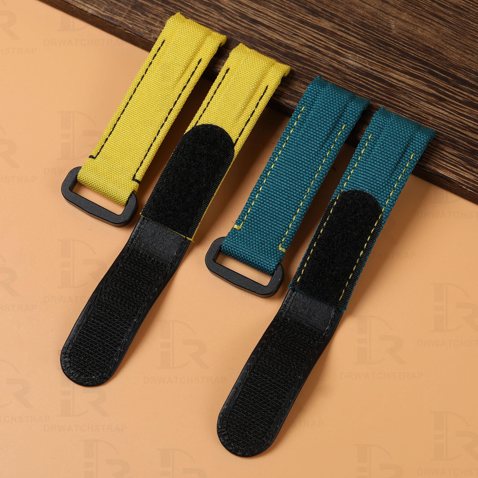 Handmade custom canvas velcro strap for Rolex DIW Daytona watchbands replacement