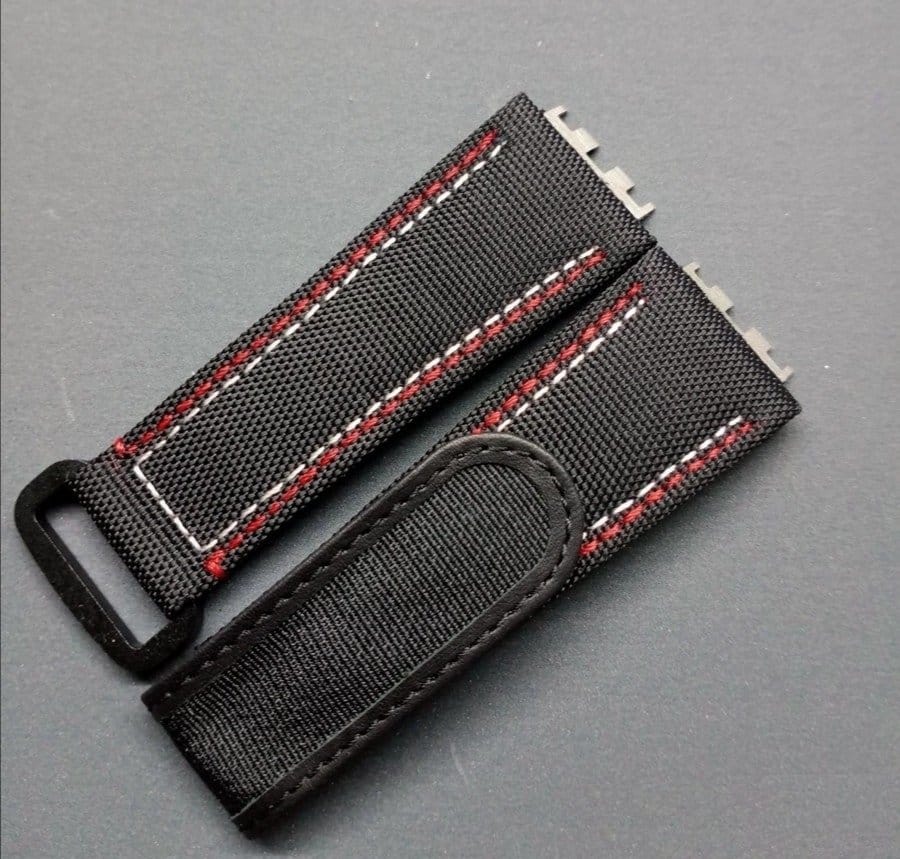 Velcro strap for Hublot Big Bang 441 black canvas watch band